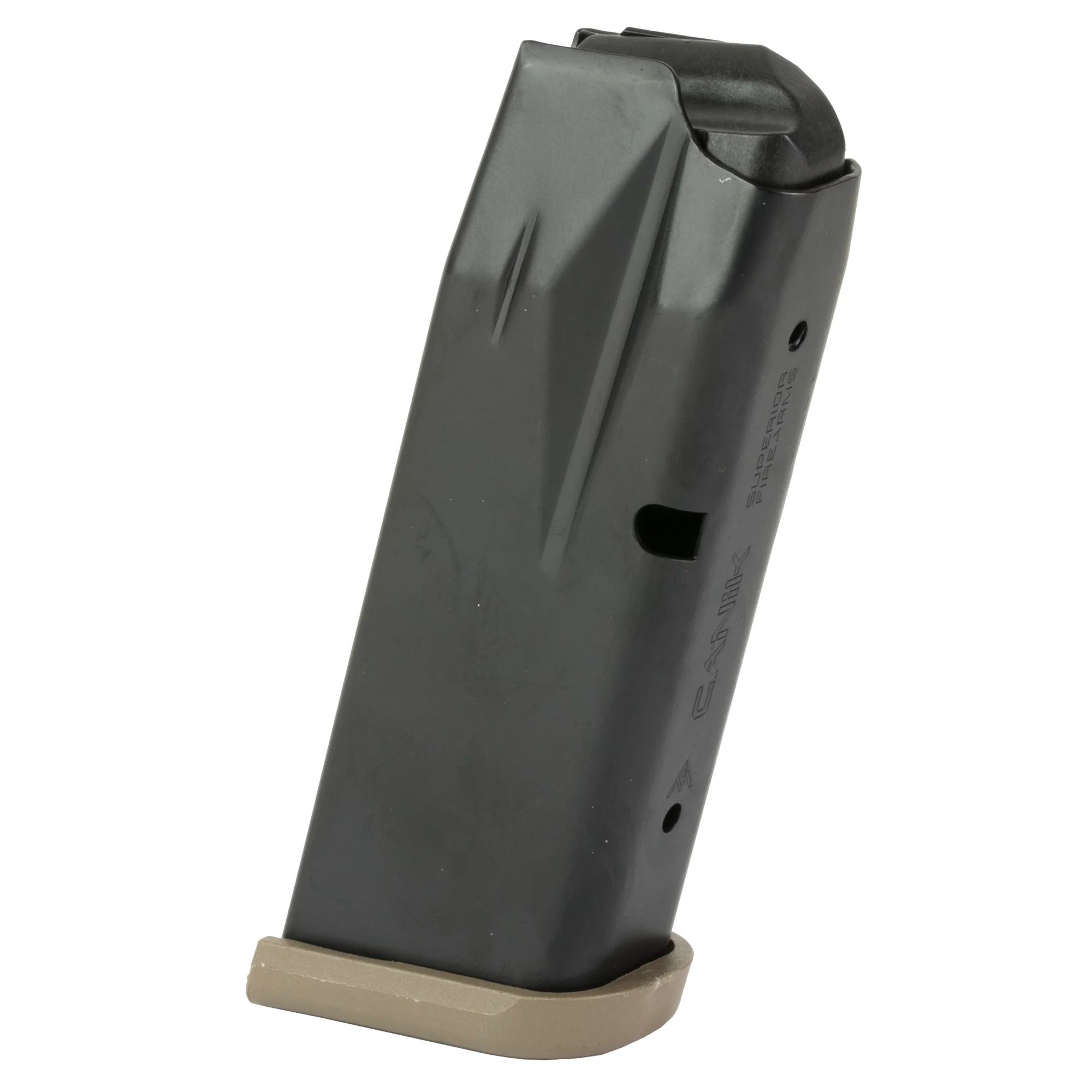 Canik-METE-MC9-9mm-12-Round-Magazine-With-Flush-Finger-Rest-Baseplate-FDE-1 Canik METE MC9 9mm 12 Round Magazine With Flush Finger Rest Baseplate FDE 1